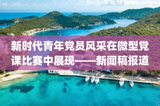 新時(shí)代青年黨員風(fēng)采在微型黨課比賽中展現(xiàn)——新聞稿報(bào)道